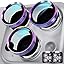 YWXTW Camera Lens Protector for iPhone 17 Pro/iPhone 17 Pro Max, [1 Step Installation Tray] Tempered Glass Screen Protector Metal Individual Camera Cover Accessories Case Friendly (Cosmic Orange)